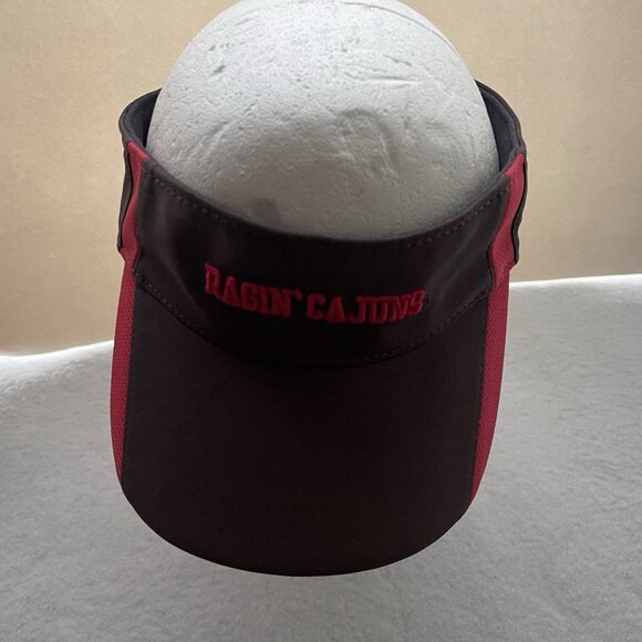 Nike Rajun Cajuns Visor University Louisiana Lafayette Brown Red Adjustable ULL - Picture 5 of 16